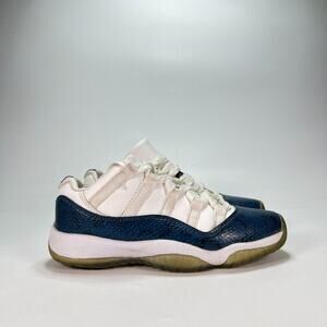 Air Jordan 11 Retro Low Blue Snakeskin Basketball Shoes CN1084-200 Womens Size 7